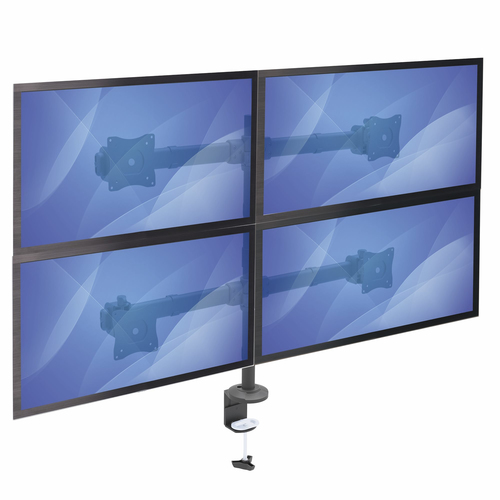 Bild von StarTech.com Tisch Monitorhalterung für vier Monitore - Monitorarm für 4 VESA Monitore(2x2) bis zu 27&quot;(je 8kg) - Gelenkig, höhenverstellbar, Neig/Schwenk/Drehfunktion - Klemme/Durchführung