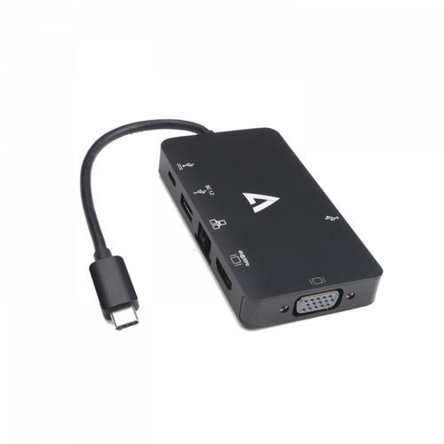 Bild von V7 V7UC-U3CRJ45HDVG-BLK USB-Grafikadapter 3840 x 2160 Pixel Schwarz