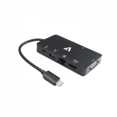 Bild von V7 V7UC-U3CRJ45HDVG-BLK USB-Grafikadapter 3840 x 2160 Pixel Schwarz