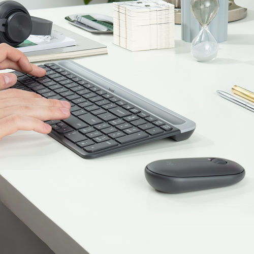 Bild von Logitech MK470 Tastatur Maus enthalten Universal RF Wireless QWERTY US International Graphit