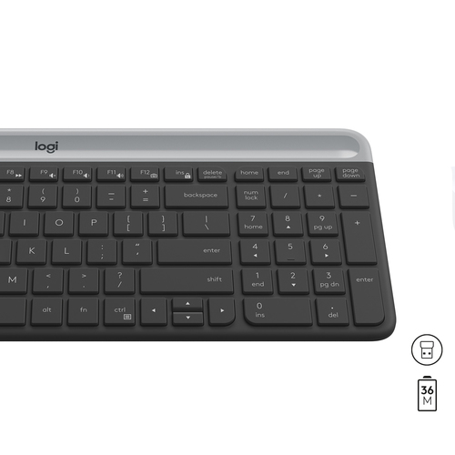 Bild von Logitech MK470 Tastatur Maus enthalten Universal RF Wireless QWERTY US International Graphit