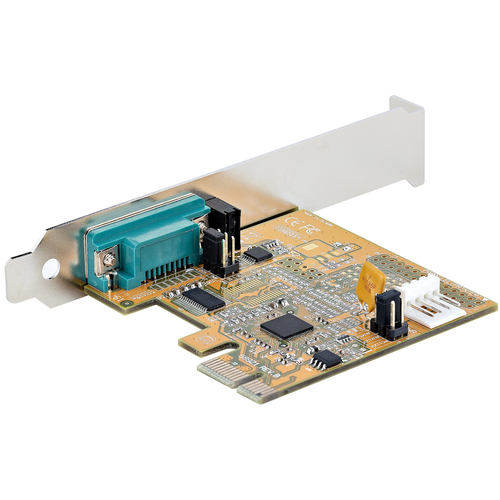 Bild von StarTech.com 1-Port PCI Express Serielle Schnittstellenkarte, PCIe auf RS232 (DB9) Karte, PC Serielle Adapter Karte / Erweiterungskarte, Voll- und Niedrigprofil Blende, 16C1050 UART, COM Retention, Windows/Linux
