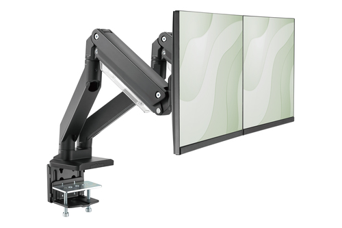 Bild von Digitus Universal Dual Monitorhalter mit Gasdruckfeder und Klemmbefestigung