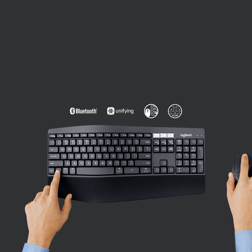 Bild von Logitech MK850 Performance Tastatur Maus enthalten Universal RF Wireless + Bluetooth QWERTZ Deutsch Schwarz