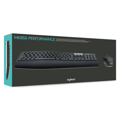 Bild von Logitech MK850 Performance Tastatur Maus enthalten Universal RF Wireless + Bluetooth QWERTZ Deutsch Schwarz