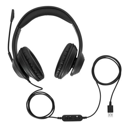 Bild von Targus AEH102GL Kopfhörer & Headset Kabelgebunden Kopfband Anrufe/Musik USB Typ-A Schwarz