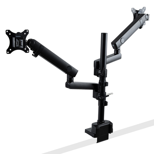 Bild von StarTech.com Dual Monitor Halter für Tischmontage - Flexible Monitorarm für 2x VESA Monitore bis zu 32 Zoll(8kg) - Vertikal Stapelbare Arme - Höhenverstelbar/Schwenkbar - Klemme/Tülle