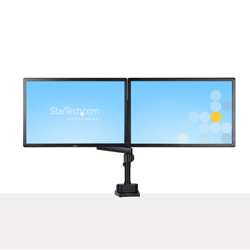 Bild von StarTech.com Dual Monitor Halter für Tischmontage - Flexible Monitorarm für 2x VESA Monitore bis zu 32 Zoll(8kg) - Vertikal Stapelbare Arme - Höhenverstelbar/Schwenkbar - Klemme/Tülle