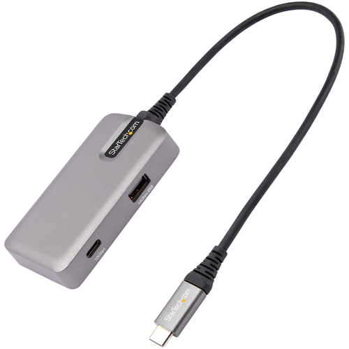 Bild von StarTech.com USB-C Multiport Adapter - USB-C auf 4K 60Hz HDMI 2.0, 100W Power Delivery Pass-through - 3-Port 10Gbit/s USB 3.1 Hub - Reiseadapter USB Typ-C Mini Docking Station - 25cm Kabel - 2x USB-C, 1x USB-A 3.1