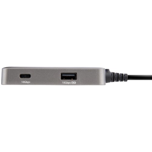 Bild von StarTech.com USB-C Multiport Adapter - USB-C auf 4K 60Hz HDMI 2.0, 100W Power Delivery Pass-through - 3-Port 10Gbit/s USB 3.1 Hub - Reiseadapter USB Typ-C Mini Docking Station - 25cm Kabel - 2x USB-C, 1x USB-A 3.1