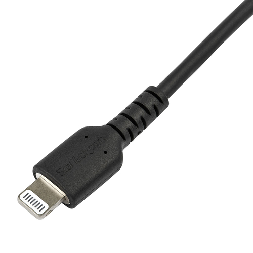 Bild von StarTech.com 2m strapazierfähiges schwarzes USB-C auf Lightning-Kabel - Hochbelastbare, robuste Aramidfaser - USB Typ-C auf Lightningkabel - Lade-/Synchronisationskabel - Apple MFi-zertifiziert iPad/iPhone 12