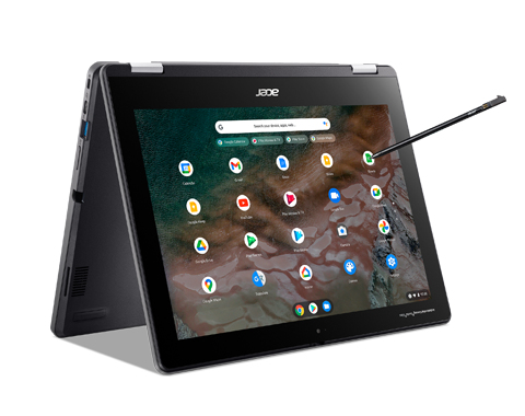 Bild von Acer Chromebook R853TNA-P7LA N6000 30,5 cm (12 Zoll) Touchscreen HD+ Intel® Pentium® Silver 8 GB LPDDR4x-SDRAM 64 GB Flash Wi-Fi 6 (802.11ax) ChromeOS Schwarz