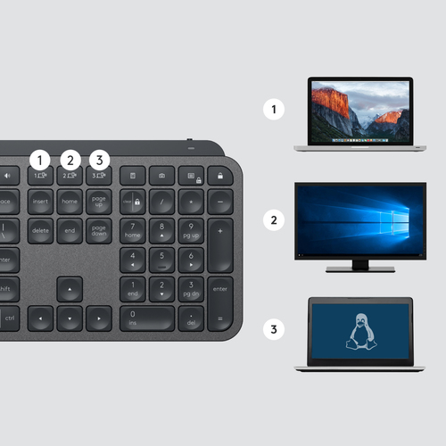 Bild von Logitech Mx Keys For Business Tastatur Büro Bluetooth Schweiz Graphit