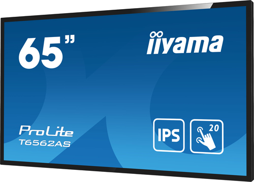 Bild von iiyama T6562AS-B1 Signage-Display Interaktiver Flachbildschirm 163,8 cm (64.5 Zoll) IPS 500 cd/m² 4K Ultra HD Schwarz Touchscreen Eingebauter Prozessor Android 8.0 24/7