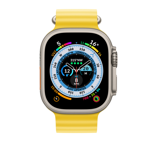 Bild von Apple MQED3ZM/A Smart Wearable Accessoire Band Gelb Fluor-Elastomer