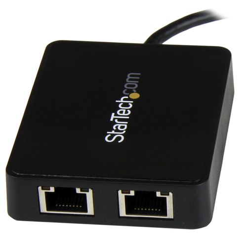 Bild von StarTech.com USB-C auf Dual-Gigabit Ethernet Adapter mit USB (Typ-A) Anschluss