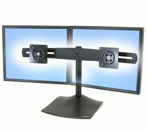 Bild von Ergotron DS Series DS100 Dual Monitor Desk Stand, Horizontal 61 cm (24 Zoll) Schwarz