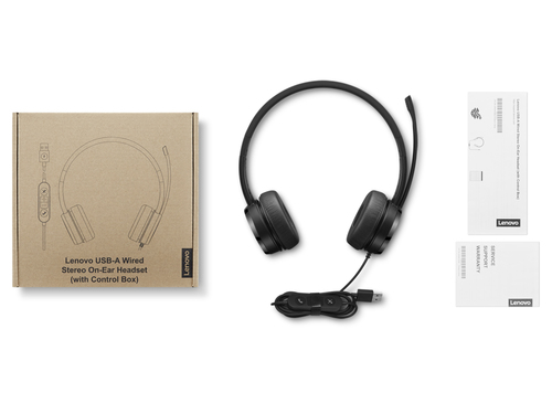 Bild von Lenovo 4XD1K18260 Kopfhörer & Headset Kabelgebunden Kopfband Musik/Alltag USB Typ-A Schwarz