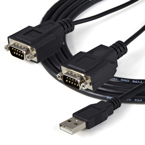 Bild von StarTech.com 2 Port FTDI USB auf Seriell RS232 Adapter - USB zu RS-232 Kabel