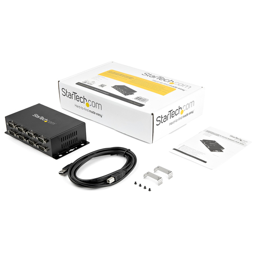 Bild von StarTech.com 8 Port USB auf Seriell RS-232 Adapter Hub - DIN-Schienen und Wandmontage fähig