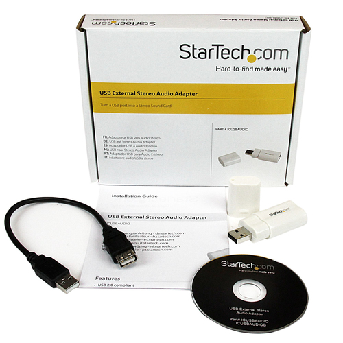 Bild von StarTech.com USB Audio Adapter - Externe USB Soundkarte - Weiß