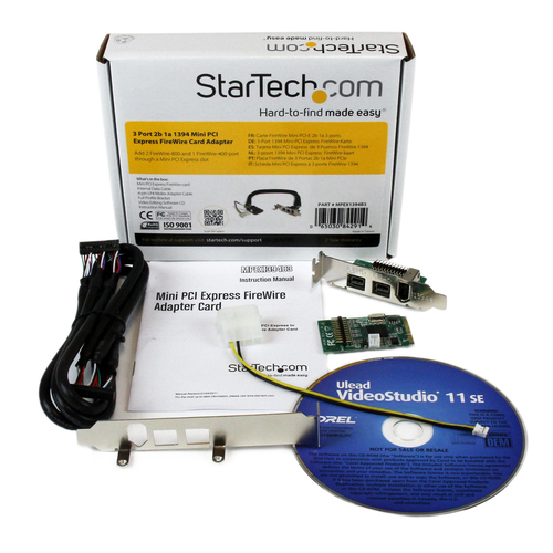 Bild von StarTech.com 3 Port 2b 1a 1394 Mini PCI Express FireWire-Kartenadapter
