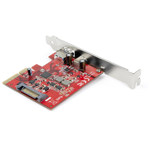 Bild von StarTech.com PCI Express USB-C USB-A 2-Port Karte - USB 3.2 Gen 2 (10 Gbit/s) Typ C - Interner USB-Hub für Windows Mac und Linux