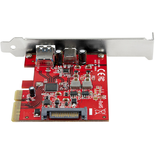 Bild von StarTech.com PCI Express USB-C USB-A 2-Port Karte - USB 3.2 Gen 2 (10 Gbit/s) Typ C - Interner USB-Hub für Windows Mac und Linux