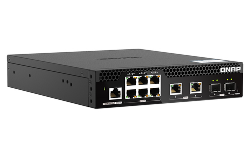 Bild von QNAP QSW-M2106R-2S2T Netzwerk-Switch Managed L2 10G Ethernet (100/1000/10000) 1U Schwarz