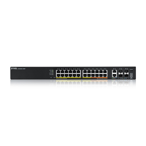 Bild von Zyxel XGS2220-30HP Managed L3 Gigabit Ethernet (10/100/1000) Power over Ethernet (PoE) Schwarz