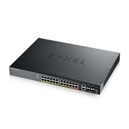 Bild von Zyxel XGS2220-30HP Managed L3 Gigabit Ethernet (10/100/1000) Power over Ethernet (PoE) Schwarz