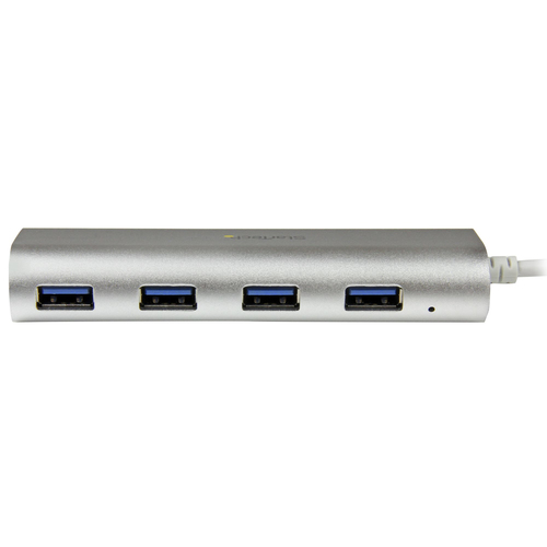 Bild von StarTech.com 4 Port kompakter USB 3.0 Hub mit eingebautem Kabel - 5Gbps