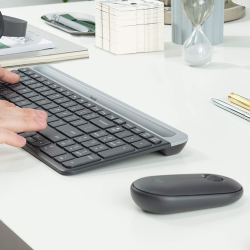 Bild von Logitech MK470 Tastatur Maus enthalten Universal RF Wireless QWERTZ Schweiz Graphit