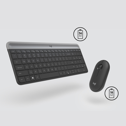 Bild von Logitech MK470 Tastatur Maus enthalten Universal RF Wireless QWERTZ Schweiz Graphit