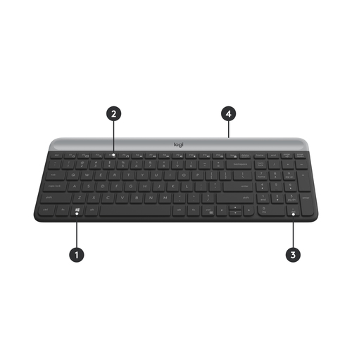 Bild von Logitech MK470 Tastatur Maus enthalten Universal RF Wireless QWERTZ Schweiz Graphit