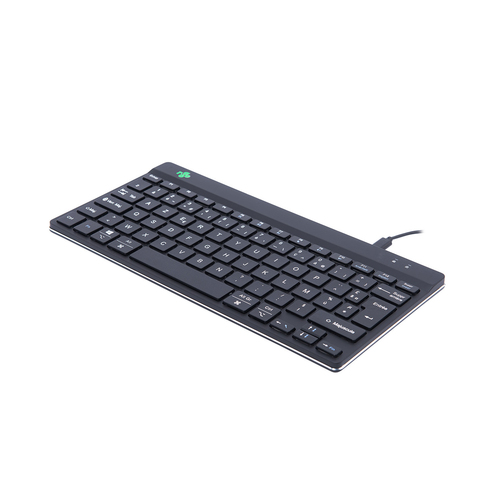 Bild von R-Go Tools Ergonomische Tastatur R-Go Compact Break, kompakte Tastatur mit Pausensoftware, AZERTY (FR), Kabelgebunden, Schwarz