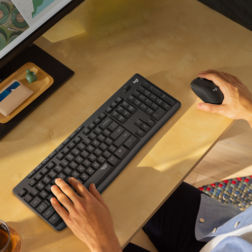 Bild von Logitech MK295 Silent Wireless Combo Tastatur Maus enthalten Büro RF Wireless QWERTZ Schweiz Graphit