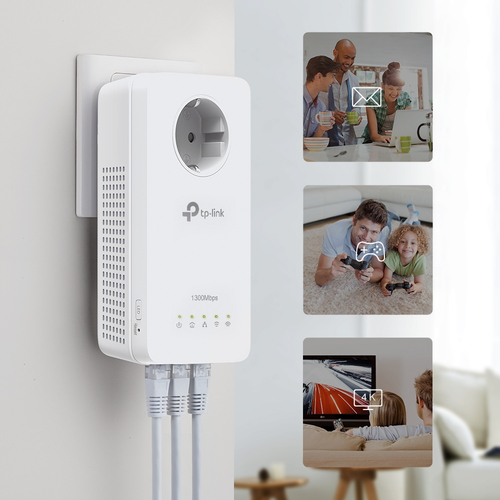 Bild von TP-Link AV1300-AC1200-Gigabit-WLAN-Powerline-KIT mit Steckdose