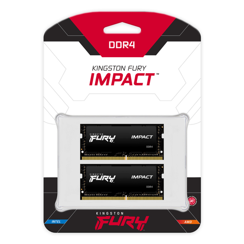 Bild von Kingston Technology FURY 64GB 3200MT/s DDR4 CL20 SODIMM (Kit of 2) Impact