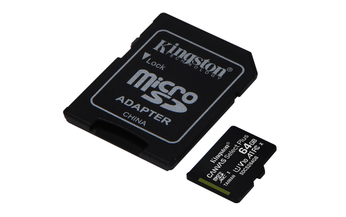 Bild von Kingston Technology 64GB micSDXC Canvas Select Plus 100R A1 C10 Speicherkarte + Adapter