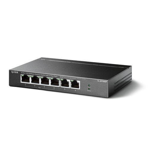 Bild von TP-Link 6-Port 10/100Mbit/s-Desktop-Switch mit 4-Port PoE+