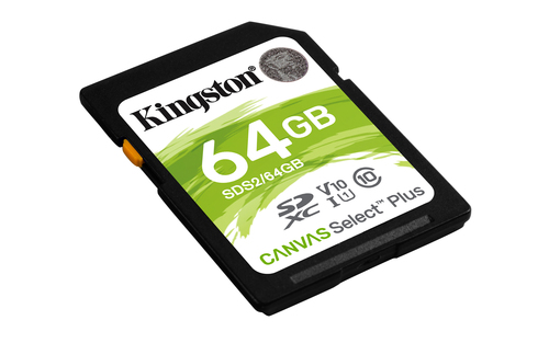 Bild von Kingston Technology 64GB SDXC Canvas Select Plus 100R C10 UHS-I U1 V10