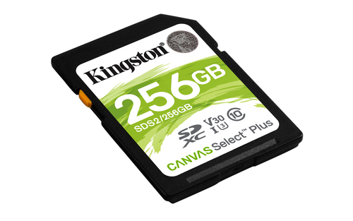 Bild von Kingston Technology 256GB SDXC Canvas Select Plus 100R C10 UHS-I U3 V30