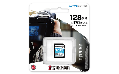 Bild von Kingston Technology 128GB SDXC Canvas Go Plus 170R C10 UHS-I U3 V30