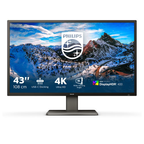 Bild von Philips P Line 439P1/00 LED display 108 cm (42.5&quot;) 3840 x 2160 Pixel 4K Ultra HD Schwarz