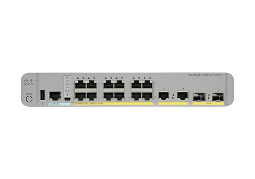 Bild von Cisco WS-C3560CX-8PC-S Netzwerk-Switch Managed Gigabit Ethernet (10/100/1000) Power over Ethernet (PoE) Weiß