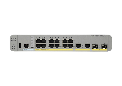 Bild von Cisco WS-C3560CX-12PD-S Netzwerk-Switch Managed Gigabit Ethernet (10/100/1000) Power over Ethernet (PoE) Weiß