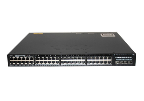 Bild von Cisco Catalyst WS-C3650-48FS-L Netzwerk-Switch Managed L3 Gigabit Ethernet (10/100/1000) Power over Ethernet (PoE) 1U Schwarz