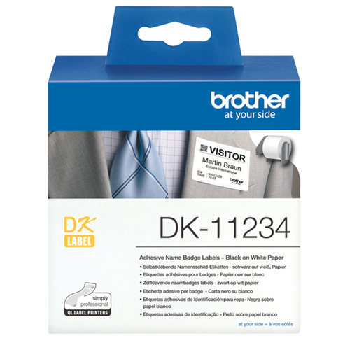 Bild von Brother DK-11234 Druckeretikett Weiß Selbstklebendes Druckeretikett