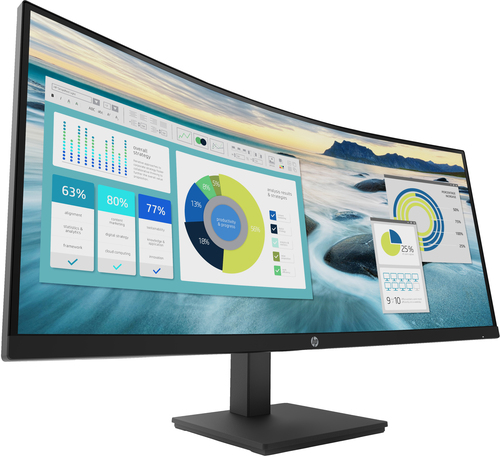 Bild von HP P34hc G4 Computerbildschirm 86,4 cm (34&quot;) 3440 x 1440 Pixel Quad HD LED Schwarz